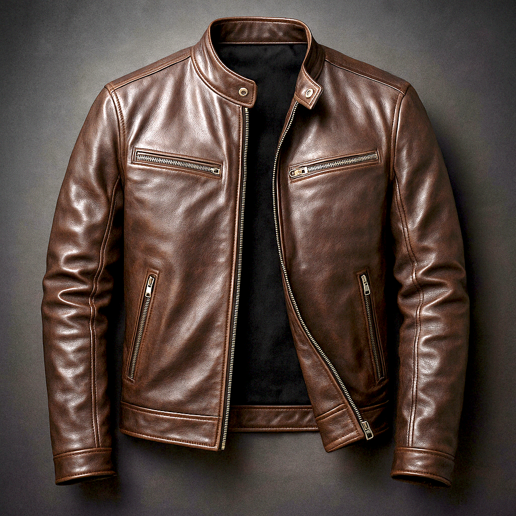 Casaco de Pele Vintage para Homem – Estilo Intemporal, Artesanato Premium e Conforto Durante Todo o Dia