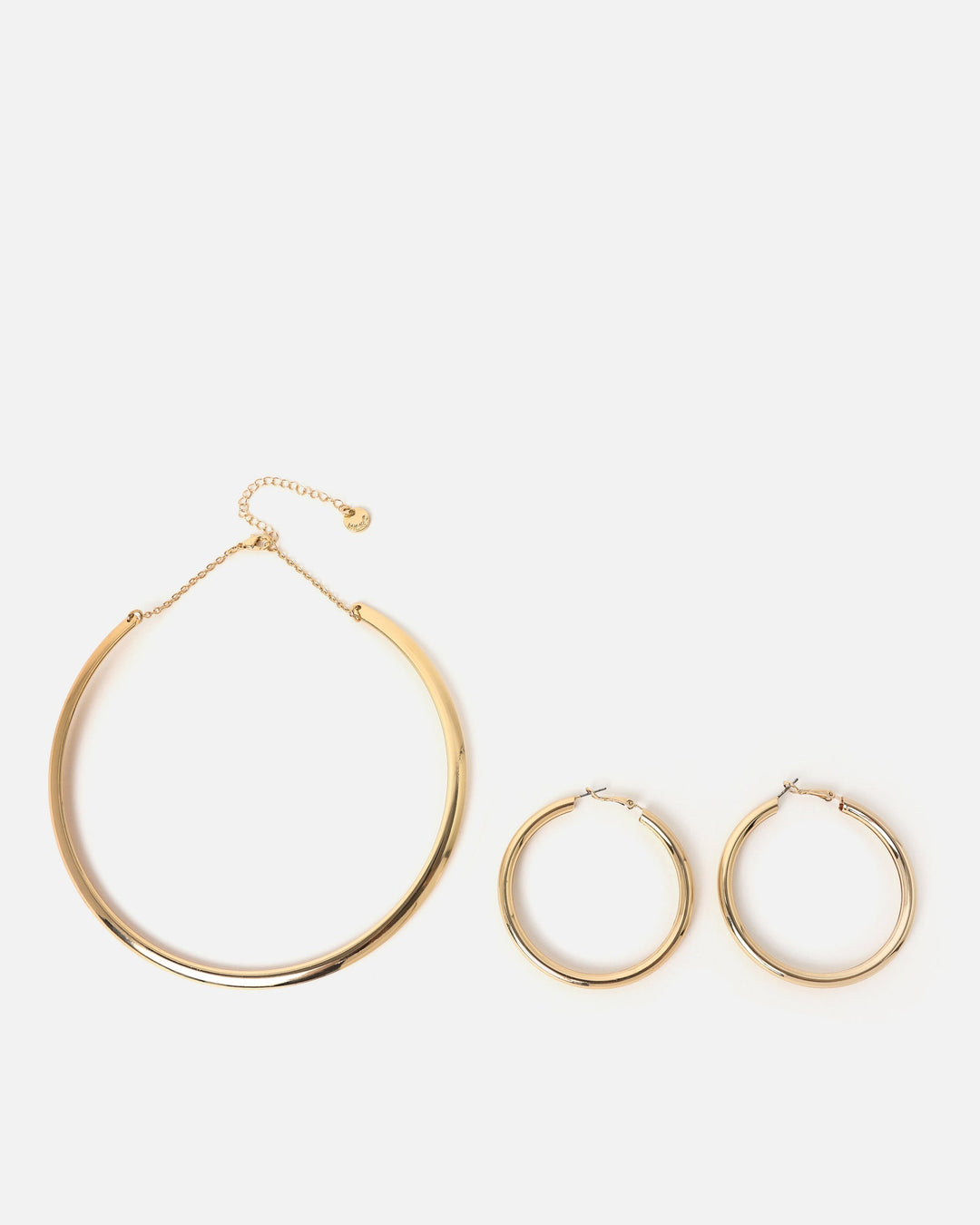Paca conjunto de gargantilha com brincos de argola