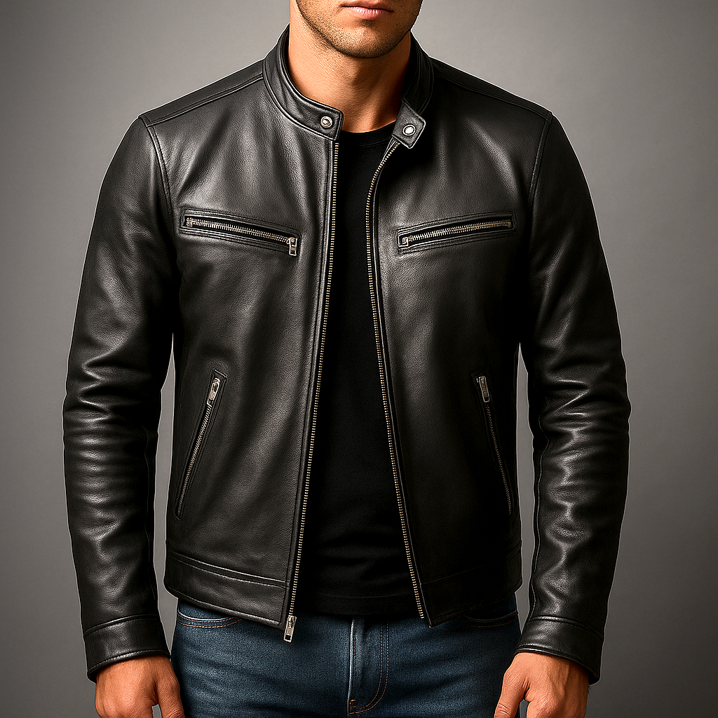 Casaco de Pele Vintage para Homem – Estilo Intemporal, Artesanato Premium e Conforto Durante Todo o Dia