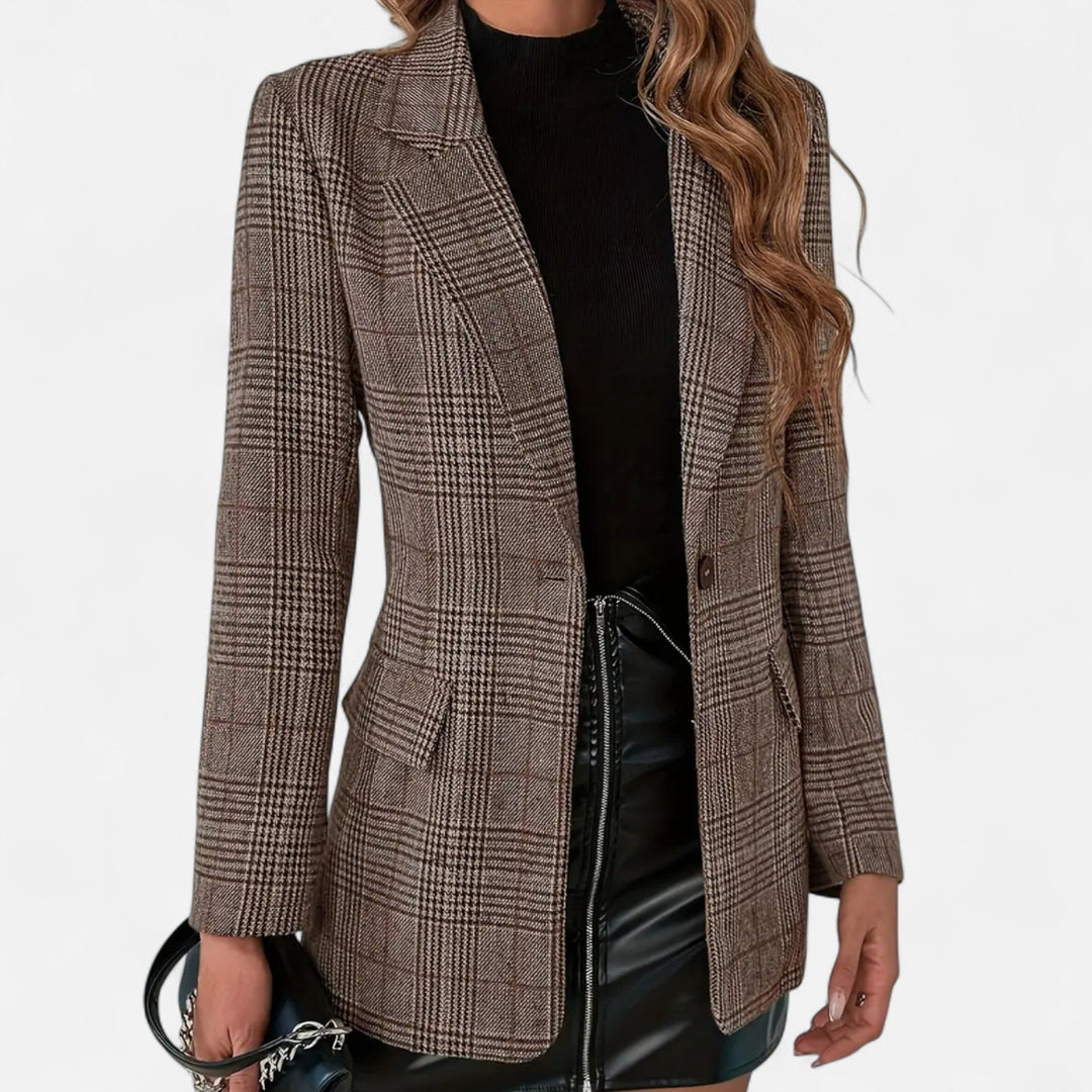Valmonti | Blazer às Riscas para Mulher – Herança de Botão Único