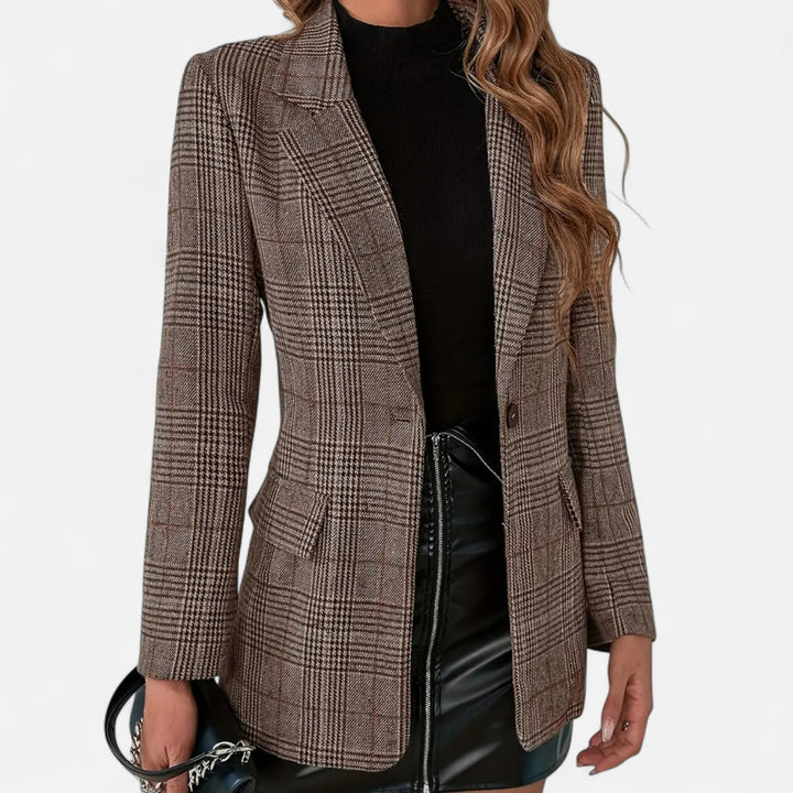 Valmonti | Blazer às Riscas para Mulher – Herança de Botão Único