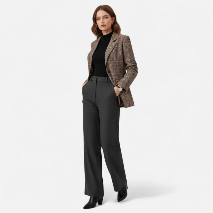 Valmonti | Blazer às Riscas para Mulher – Herança de Botão Único