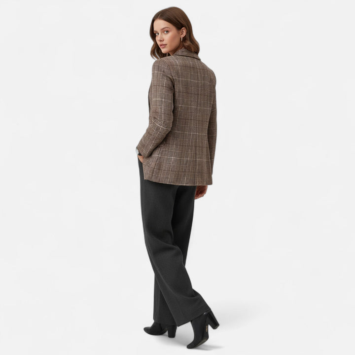 Valmonti | Blazer às Riscas para Mulher – Herança de Botão Único