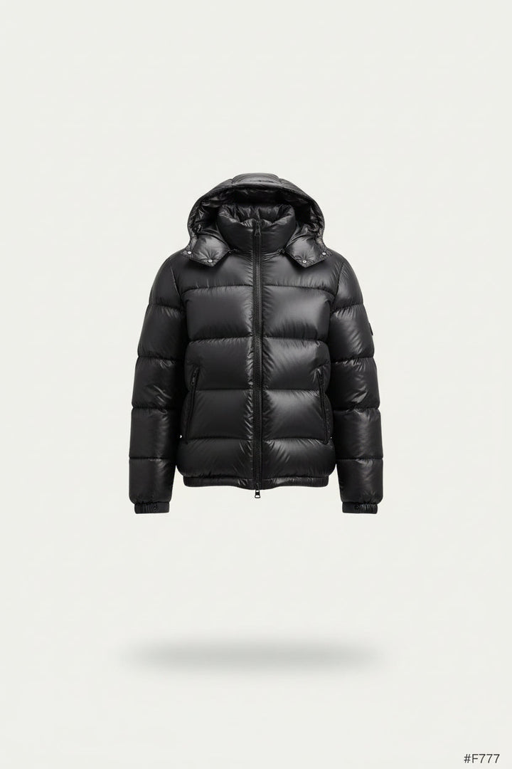 Casaco acolchoado masculino com forro de sherpa e capuz – casaco acolchoado quente para atividades ao ar livre e moda urbana