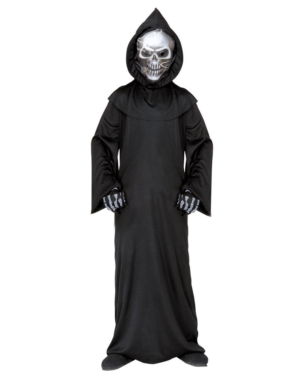 Fato de Halloween infantil de Ceifeiro Macabro com manto e máscara de caveira